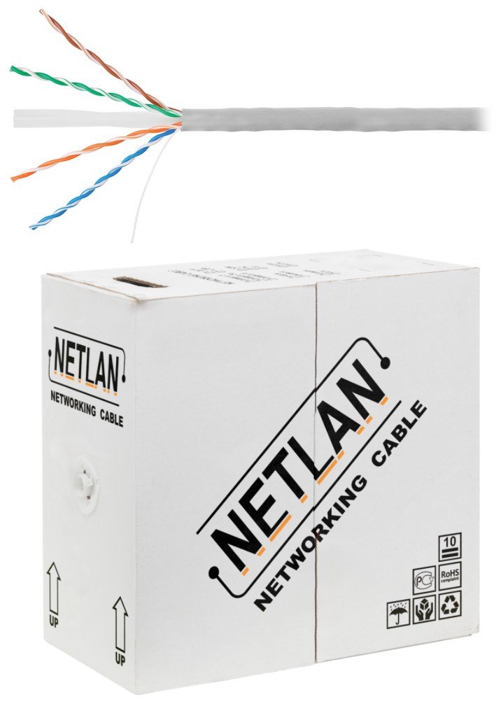 U/UTP 4pair, Cat6, Solid, In, PVC (EC-UU004-6-PVC-GY)