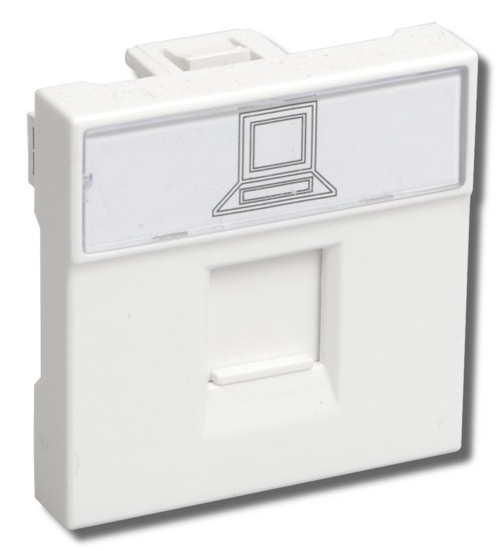 Розетка компьютерная RJ-45 PRIMER РКИ-20-00-П UTP кат.5e 2 модуля белая (CKK-40D-RI2-K01)