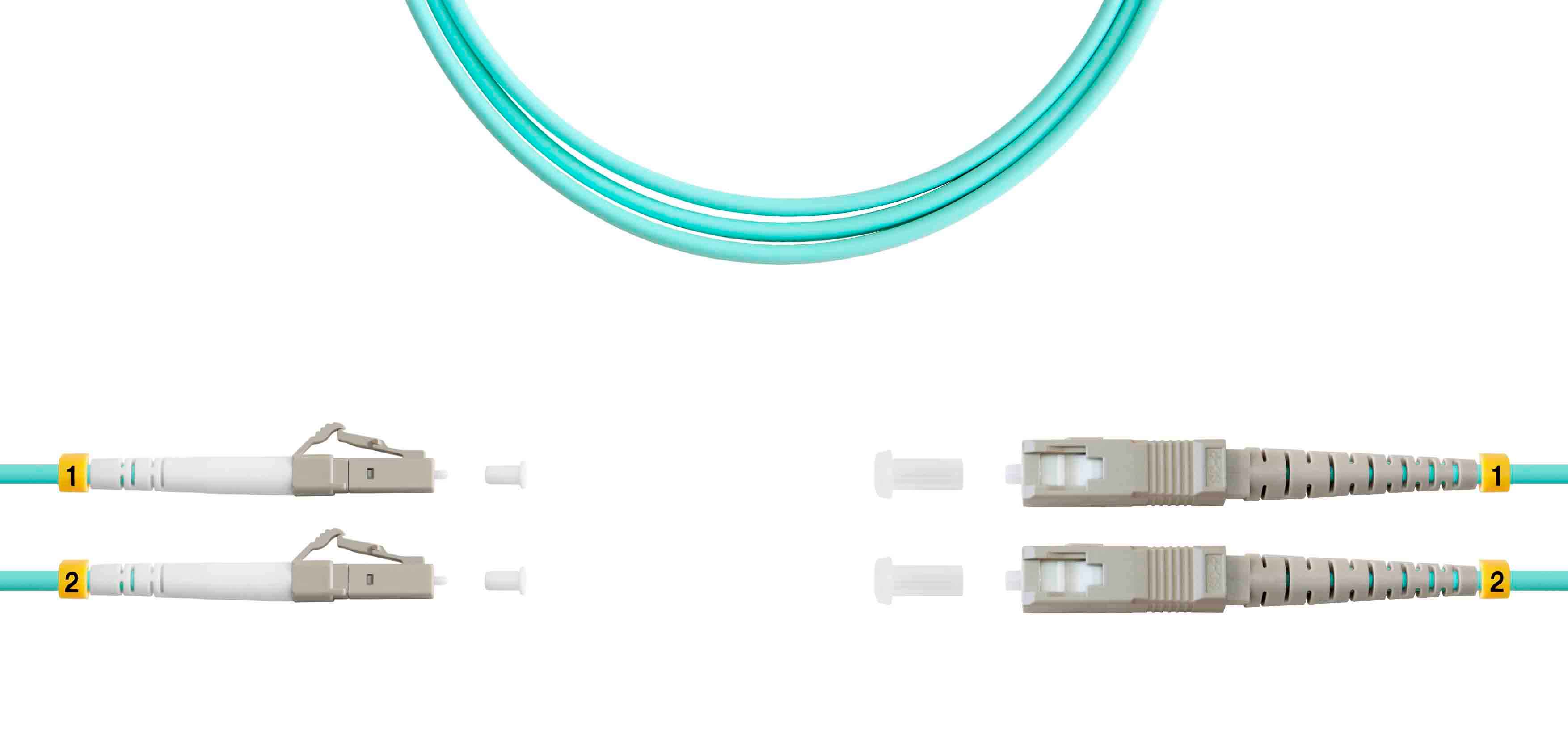 Патч-корд ВО MM(OM3), LC/UPC-SC/UPC, 3.0мм, duplex, LSZH, 2м (09-12052)