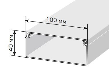 Кабель-канал 100х40 ЭЛЕКОР белый (CKK10-100-040-1-K01)