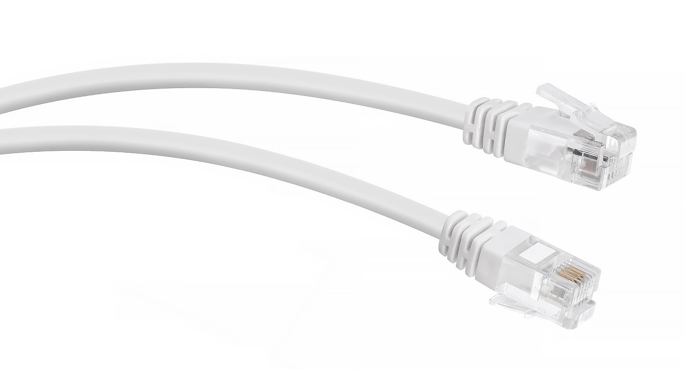 PC-TEL-RJ12-0.5m (7886c), белый