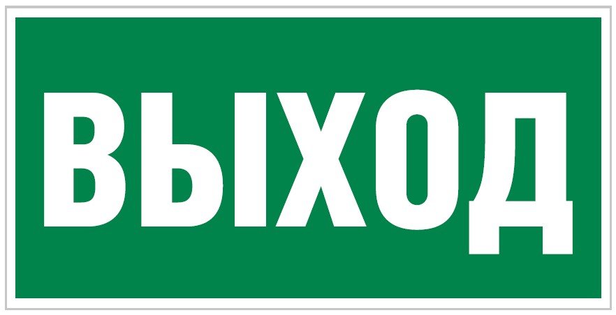 Пластик (Е-22) Указатель выхода (150х300)