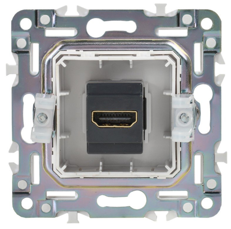 SKANDY Розетка HDMI SK-H01W скрытой установки арктический белый (SK-H10-K01)