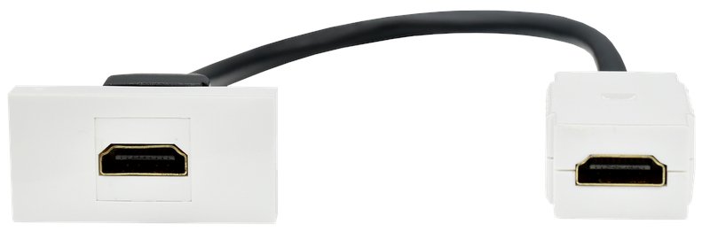Розетка HDMI PRIMER РКМ-10-00-П 1 модуль белая (PR-KK40D-RH-0-1-K01)
