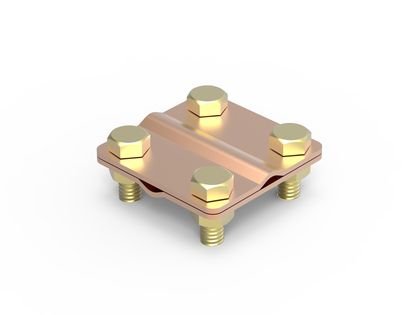 Соединитель пруток-пруток, D8 мм, медь (NG3104CU)