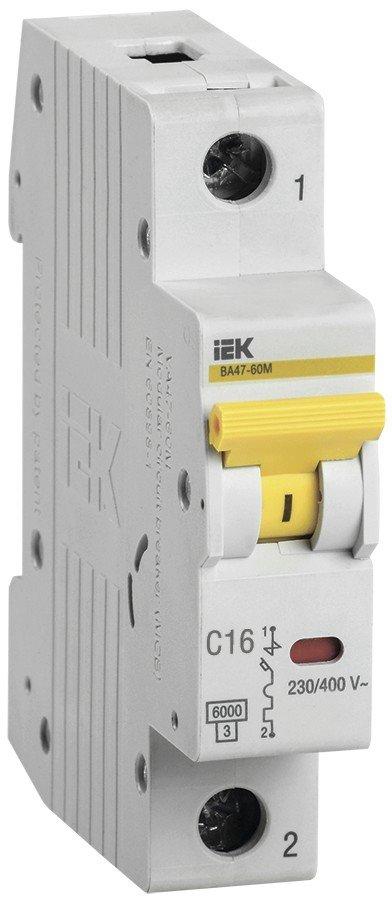 ВА47-60M 1P C 16А 6кА KARAT (MVA31-1-016-C)