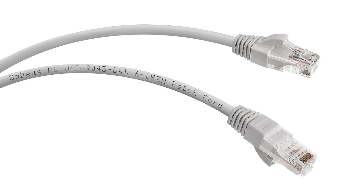 PC-UTP-RJ45-Cat.6-2m-LSZH (8879c), серый
