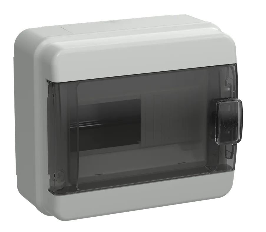 Корпус пластиковый навесной TEKFOR КМПн-8 IP65 черная прозрачная дверь (TF5-KP72-N-08-65-K03-K02)