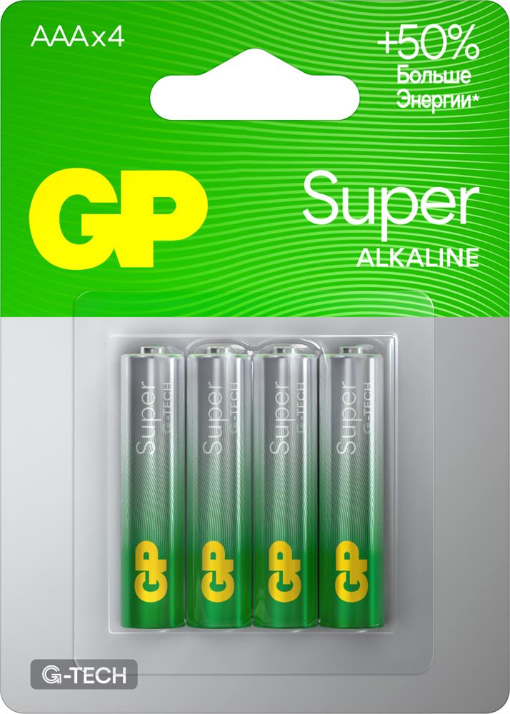 GP Super Alkaline 15A AA (GP 15AA21-2CRSBC4), упак. 4 шт. БЛИСТЕР