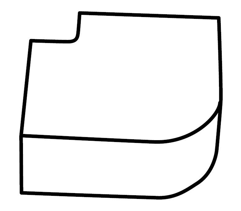 Угол плоский 100х55 RL (76311)
