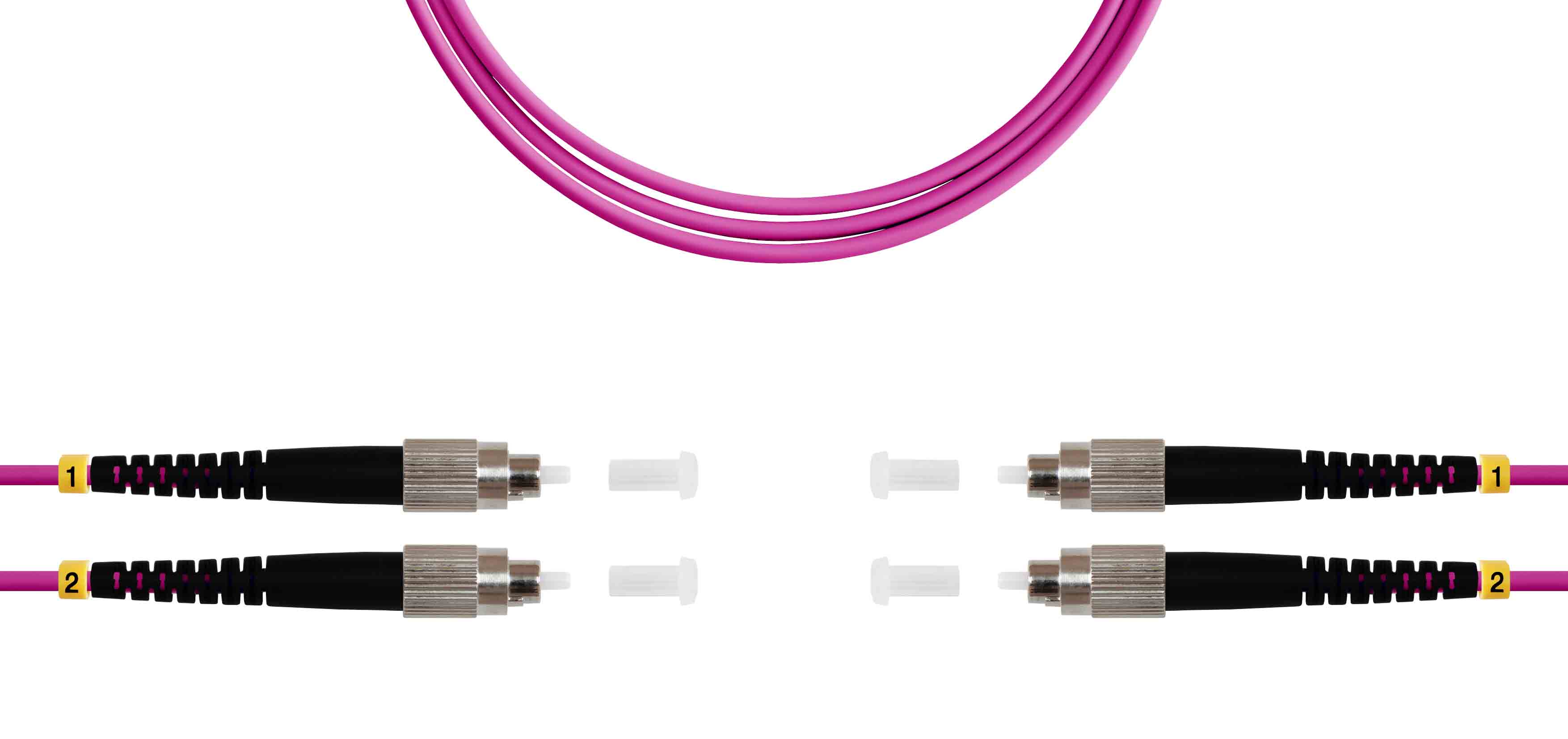Патч-корд ВО MM(OM4), FC/UPC-FC/UPC, 3.0мм, duplex, LSZH, 1м (09-12061)