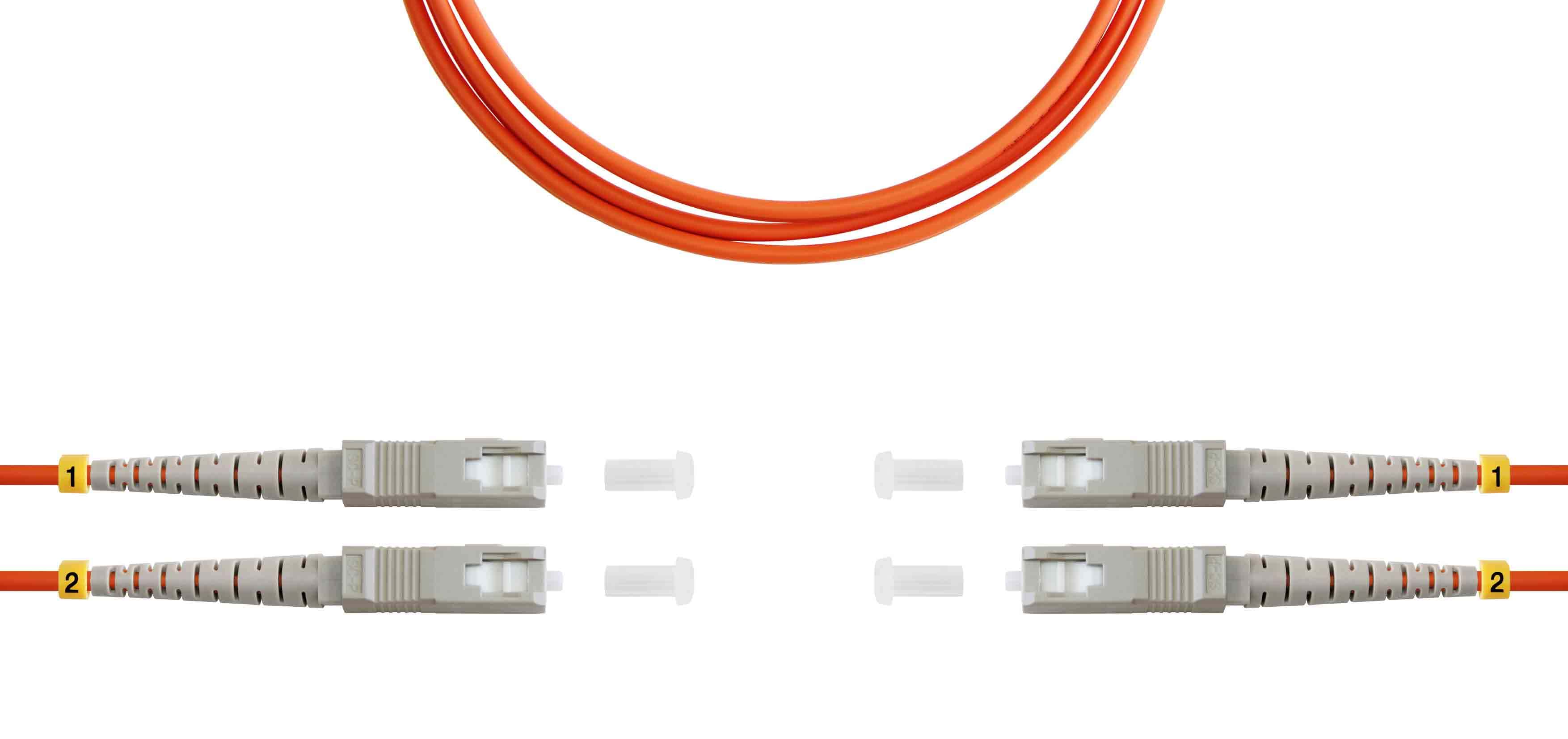 Патч-корд ВО MM(OM2), SC/UPC-SC/UPC, 3.0мм, duplex, LSZH, 1м (09-12026)