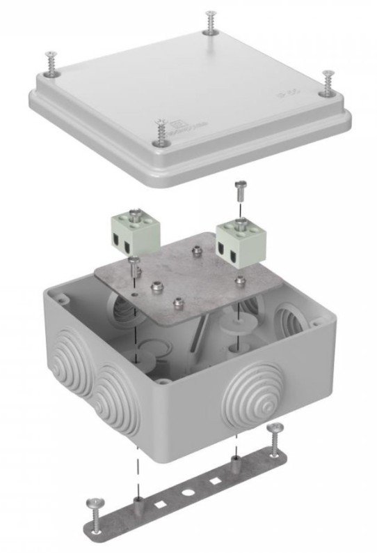 Коробка огнестойкая для о/п 100х100х50 (40-0300-7035-FR1.5-4)