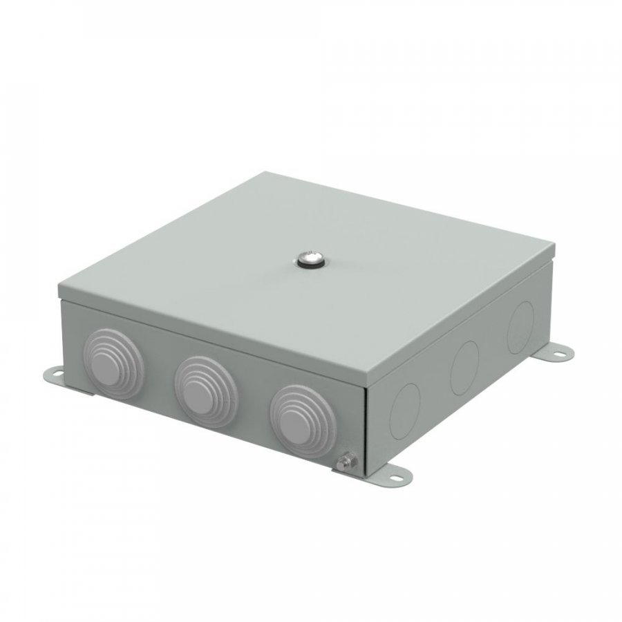 Коробка металлическая серая 200х200х65 (70-0390-7035)