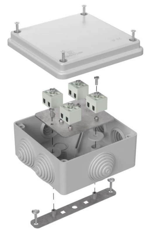Коробка огнестойкая для о/п 100х100х50 (40-0300-7035-FR1.5-8)