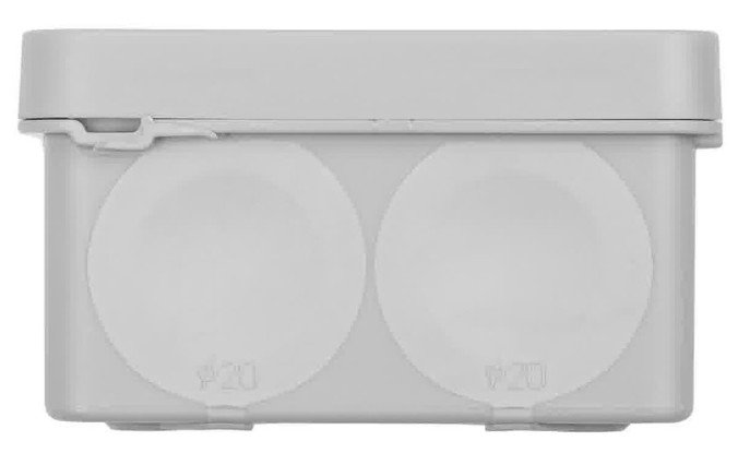 Распаячная коробка, двухкомпонентная, ОП 70х70х40 мм, IP66, 6 вх., серая TDM (SQ1401-2511)