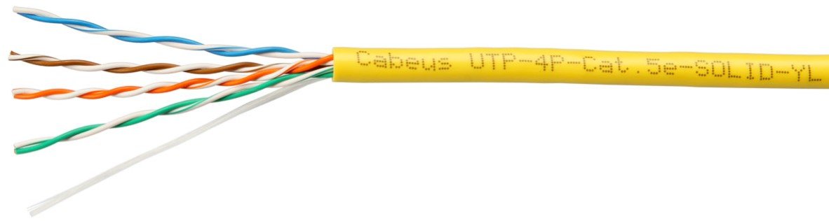 UTP-4P-Cat.5e-SOLID-YL (7251c)