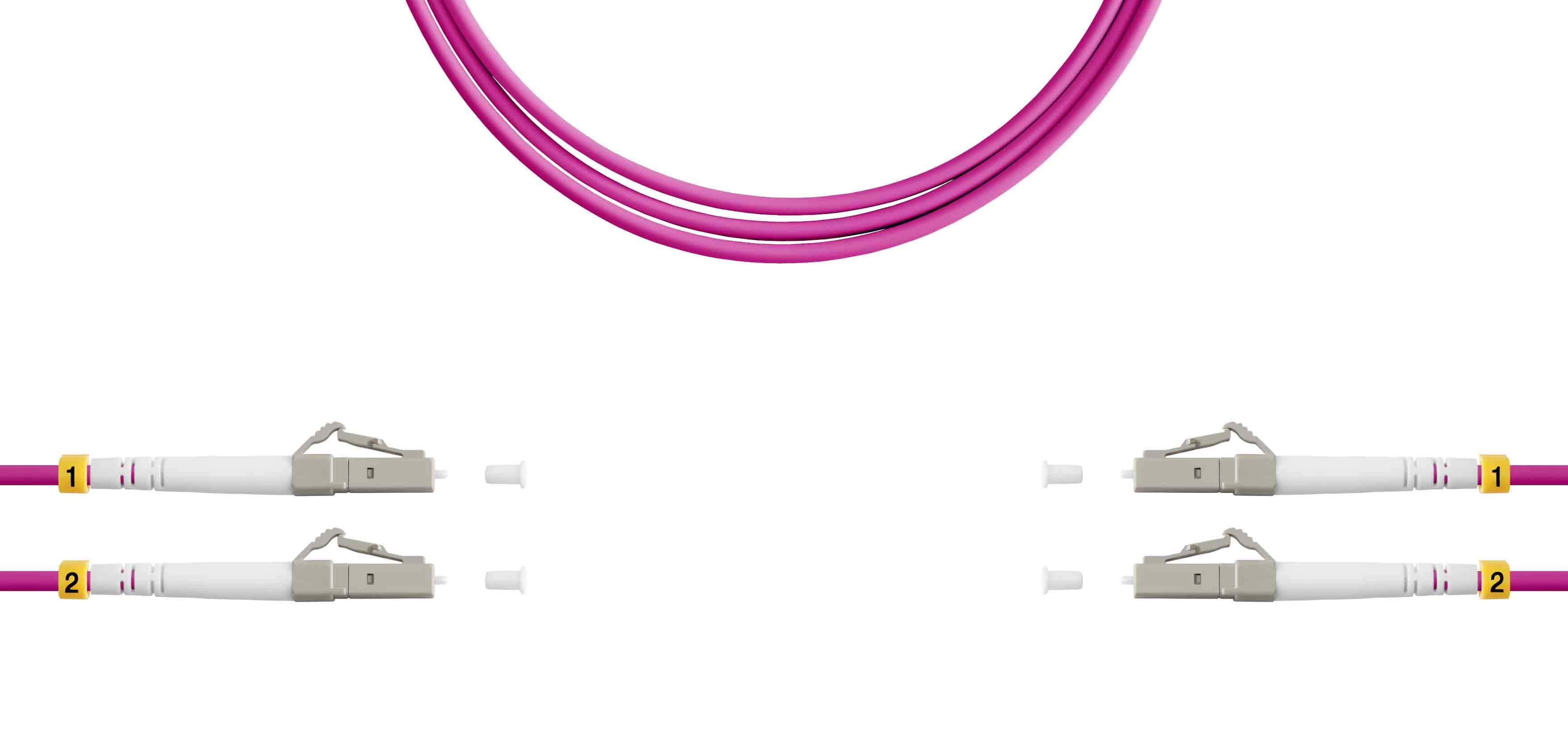 Патч-корд ВО MM(OM4), LC/UPC-LC/UPC, 3.0мм, duplex, LSZH, 3м (09-12078)