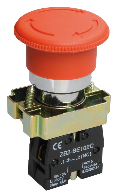 Кнопка LAY5-BS542 "Грибок" аварийная с фиксацией (BBG90-BS-K04)