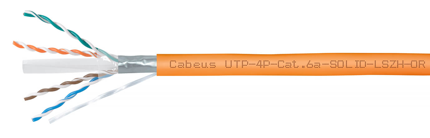 UTP-4P-Cat.6a-SOLID-LSZH-OR (11374c)