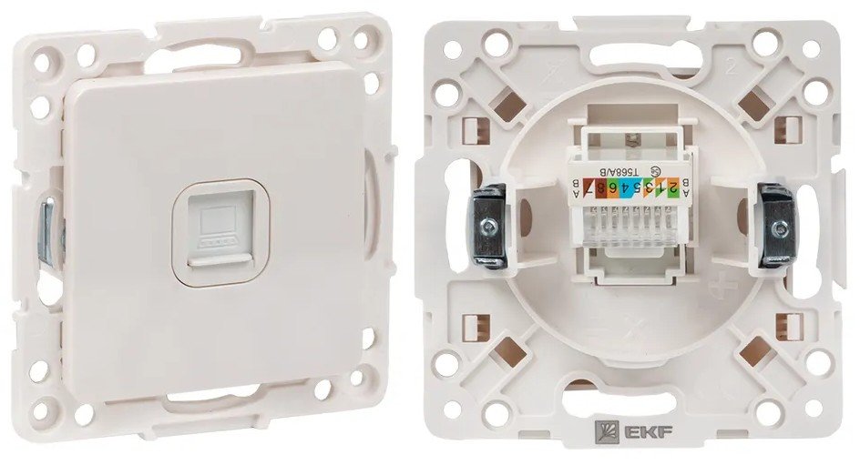 Стокгольм Механизм Розетки RJ-45 1-местной (EYK01-035-10)