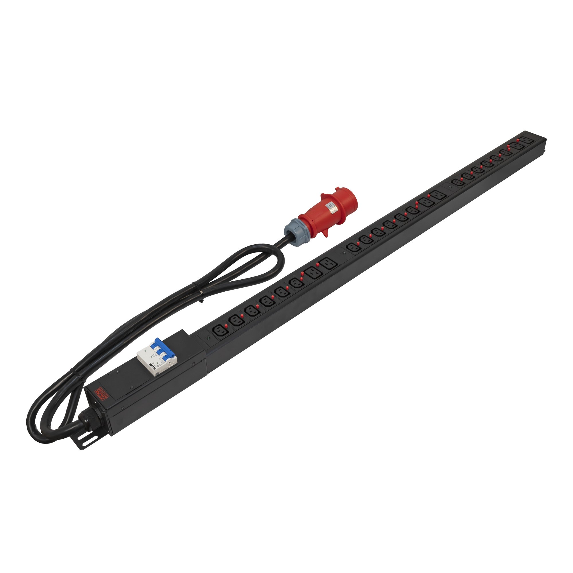PDU-32AVMS24-18C3-6C9-3P верт.разм.18xC13 6xC19 с сет.мониторин.3х32A EN 60309 2м