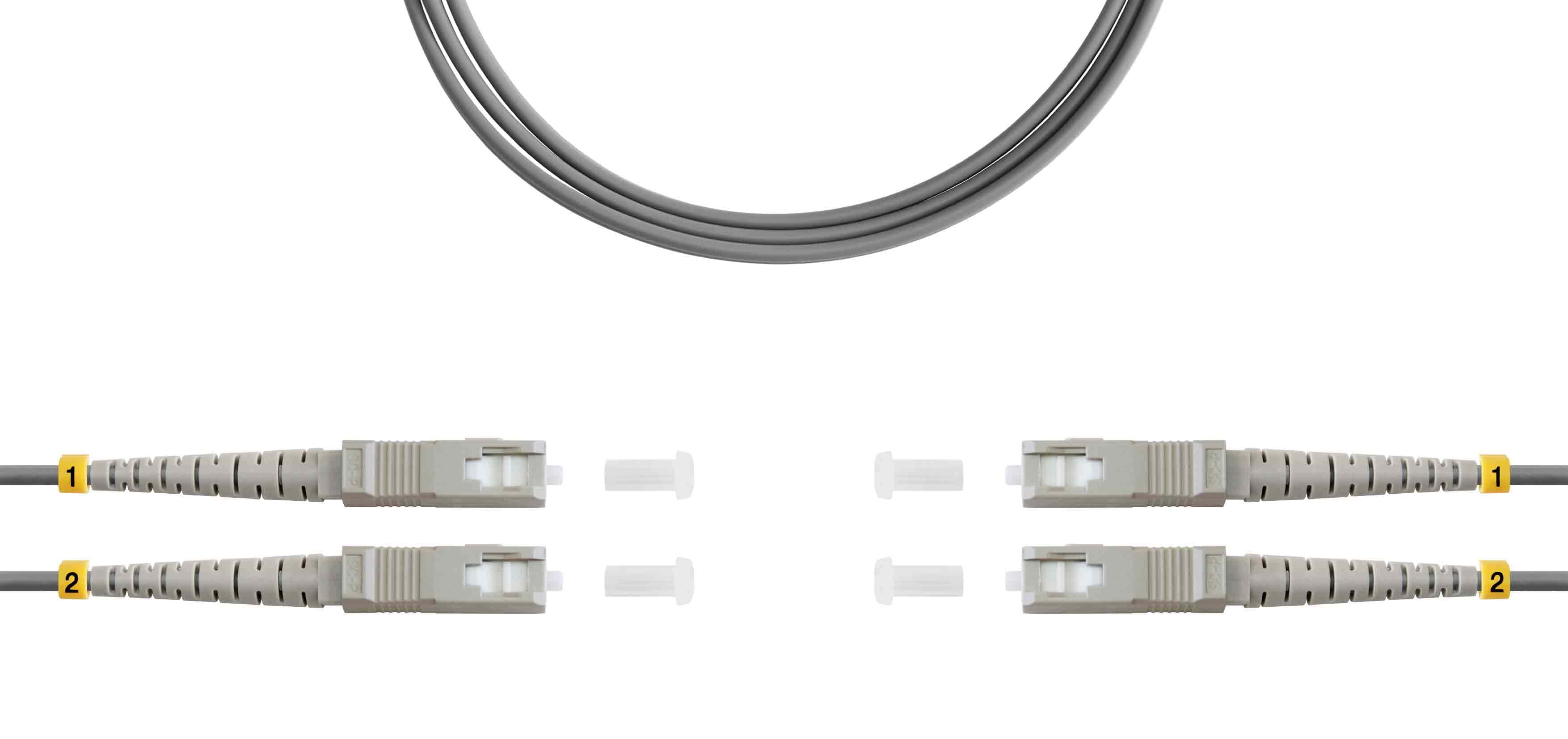 Патч-корд ВО MM(OM1), SC/UPC-SC/UPC, 3.0мм, duplex, LSZH, 2м (09-12117)