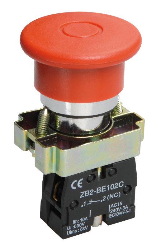 Кнопка LAY5-BT42 "Грибок" аварийная с фиксацией (BBG80-BT-K04)