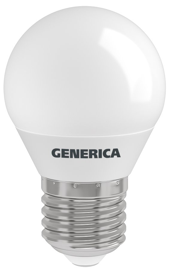 Лампа светодиодная G45 шар 8Вт 230В 6500К E27 GENERICA (LL-G45-08-230-65-E27-G)