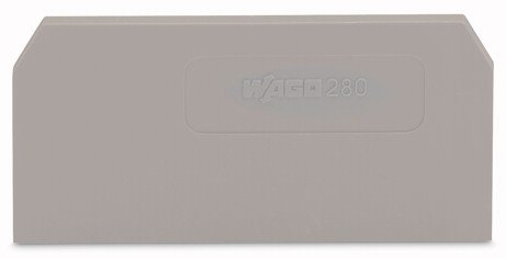 WAGO 280-308 торцевая и промежуточная пластина, серая