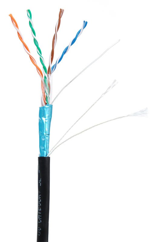 F/UTP 4pair, Cat5e, Out, PE (EC-UF004-5E-PE-BK-1)