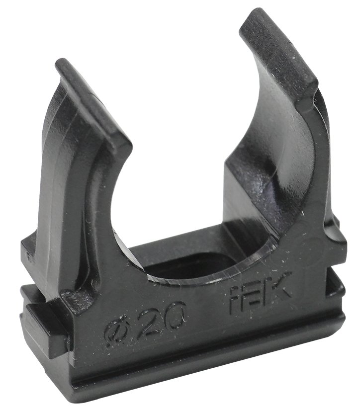 Держатель с защёлкой D20 черный ELASTA (100 шт) (CTA10D-CF20-K02-100)