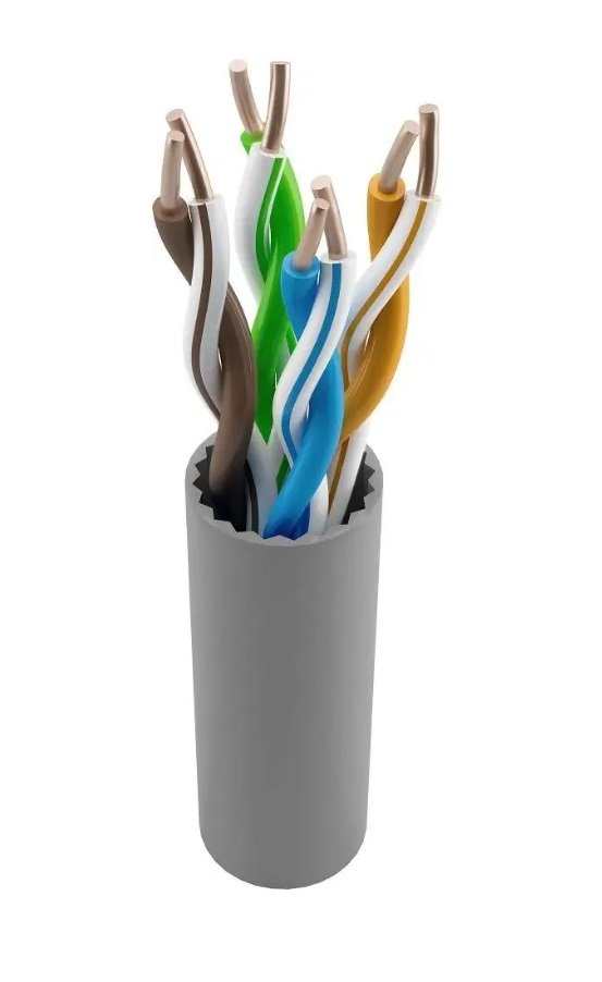 NTSS-IN-UTP4-5Е-PVC-GY кат.5E UTP 4 пары 24AWG PVC внутренний 305м серый