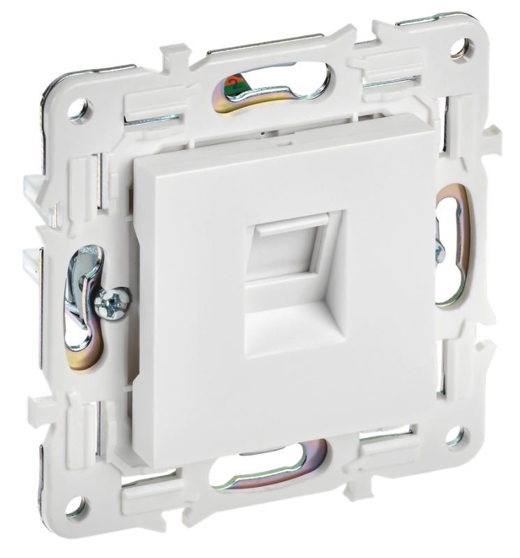 SKANDY Розетка компьютерная RJ45 кат.6 SK-K02W скрытой установки арктический белый (SK-K10-2-K01)