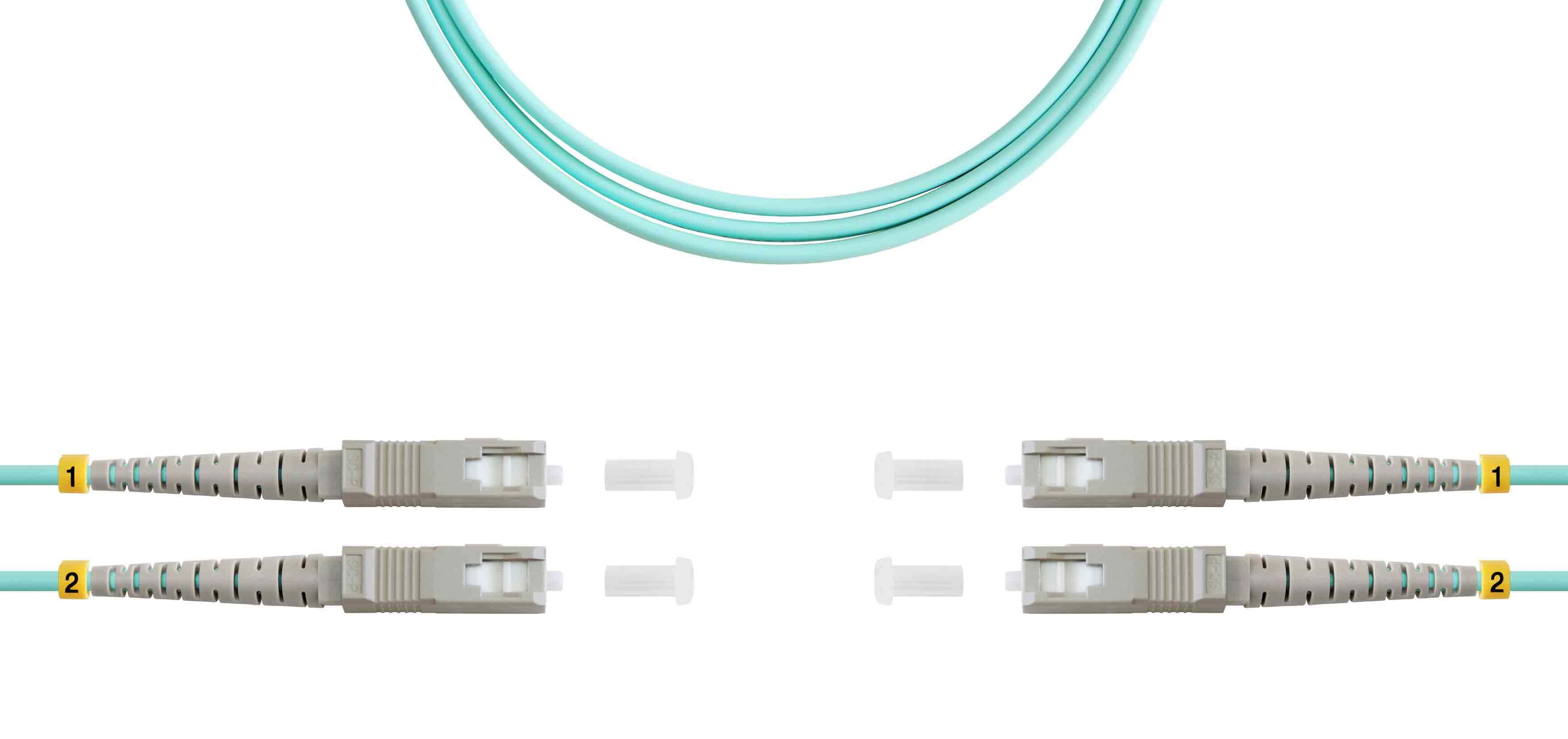 Патч-корд ВО MM(OM3), SC/UPC-SC/UPC, 3.0мм, duplex, LSZH, 2м (09-12057)