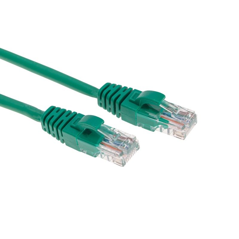 Патч-корд U/UTP, CAT 5e, RJ45-RJ45, 26AWG, LSZH, зеленый, 0,3м  REXANT (02-0106-03)