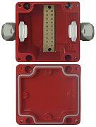 МКС "Мороз", 2ВК, с датчиком вскрытия корпуса (тампером), IP66/IP68, красный / Коробка коммутационная металлическая