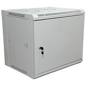 Шкаф настенный 19" 9U 600х450х500мм - дверь металл, стенки съемные (разобранный) RAL 7035 REXANT PRO (04-2211) / Шкаф телекоммуникационный 19" настенный 9U