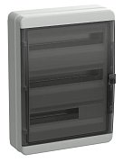 Корпус пластиковый навесной TEKFOR КМПн-54 IP65 черная прозрачная дверь (TF5-KP72-N-54-65-K03-K02) / Корпус пластиковый
