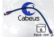 PC-SSTP-RJ45-Cat.8-0.3m-LSZH (9699c), серый / Патч-корд медный