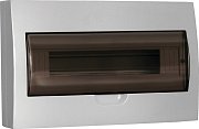 Корпус пластиковый навесной GENERICA ЩРН-П-18 черная прозрачная дверь IP41 (MKP12-N-18-41-G) / Корпус пластиковый