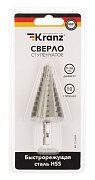 Сверло по металлу ступенчатое 9,0-36,0 мм 110 mm 62 HRC Kranz (KR-12-6604) / Сверло по металлу шлифованное
