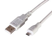 Кабель USB-A – micro USB, 1А, 1,8м, ПВХ, белый REXANT (18-1164) / Кабель для программирования