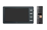 CTV-DP3702 Gamma (черный + серебро) / Комплект видеодомофона