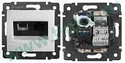 Розетка Valena 2xRJ11+RJ45 Cat.6, белый (770080) / Розетка