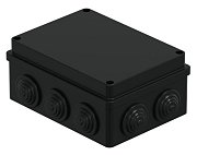 Коробка JBS150 150х110х70, 10 вых., IP55, черная (44009BL-1) / Коробка монтажная