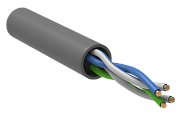 GENERICA U/UTP кат. 5E 100МГц 2 пары PVC INDOOR серый (BC1-C5E02-111-100-G) / Кабель «витая пара» (LAN) для структурированных систем связи