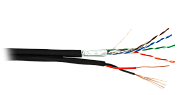 F/UTP 4pair, Cat5e, Out, PVC+PWR (EC-UF004-5E-PC075-PE-BK) / Кабель «витая пара» (LAN) для структурированных систем связи