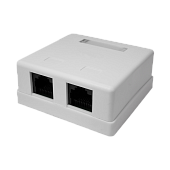 Розетка настенная RJ-45, 8P8C, Cat.5e, 2 порта UTP (10-0309)