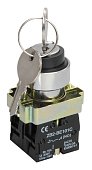 Переключатель LAY5-BG45 на 2 положения с ключом без фиксации NO+NC (BSW80-BG-2-K02)